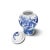 1980s Asian Blue & White Ginger Jar With Lid For Sale - Image 4 of 5