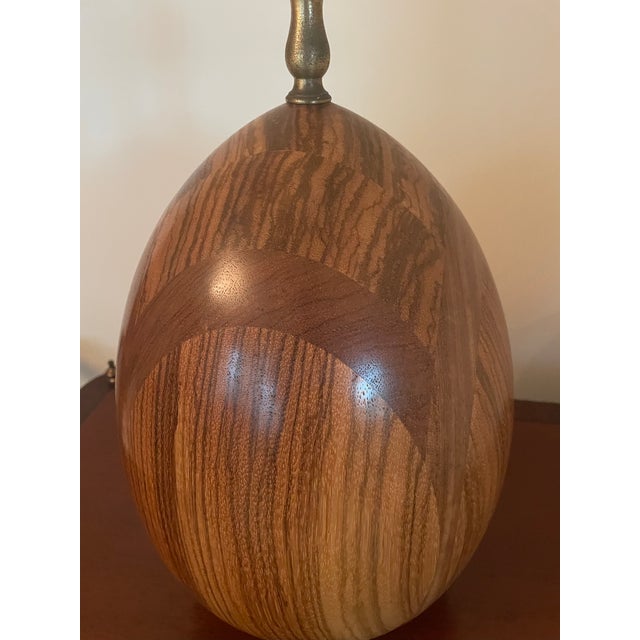 Mid 20th Century Mid Century Walnut Lamp For Sale - Image 4 of 6