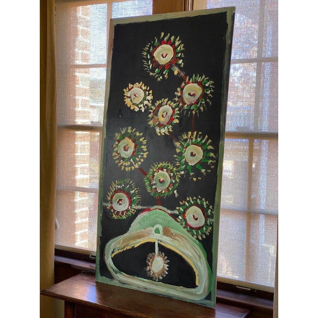 Jimmy Lee Sudduth Folk Art Flowers Painting For Sale - Image 6 of 12