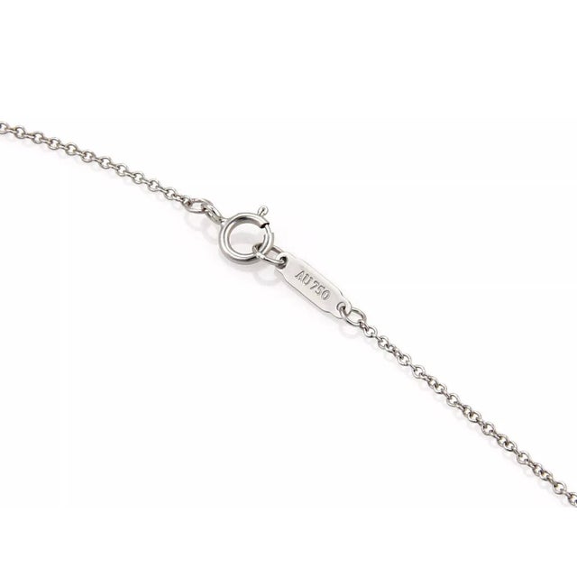 Late 20th Century Late 20th Century 22005 - Tiffany & Co. Diamond Daisy 18k White Gold Pendant Necklace For Sale - Image 5 of 6
