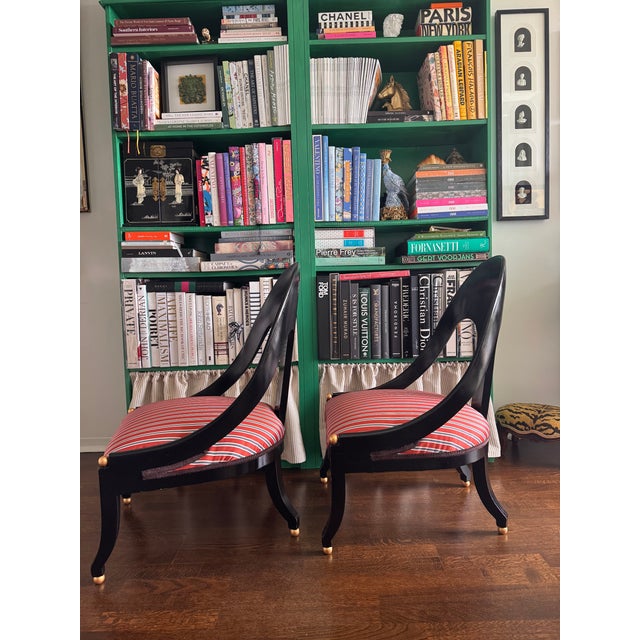 1960s Pair of Regency Spoon Back Chairs For Sale - Image 4 of 11