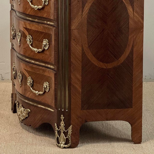 19th Century French Louis XIV Style Marquetry Marble Top Commode For Sale - Image 14 of 18