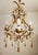 Glass Floral Five-Light Gilded Ceiling Lamp with Crystals and Murano Glass Crystal Drops, 1960s For Sale - Image 7 of 18