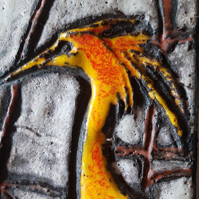 Mid-Century Modern Mid-Century Ceramic Wall Plaques, Set of 4 For Sale - Image 3 of 18