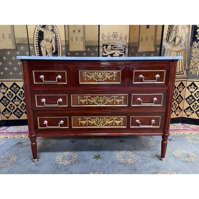 Louis XVI Mahogany and Amaranth Commode For Sale - Image 13 of 13