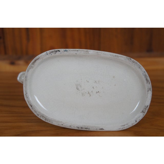 Antique English Staffordshire Porcelain Red & White Cow Bull Creamer Pitcher For Sale - Image 11 of 11