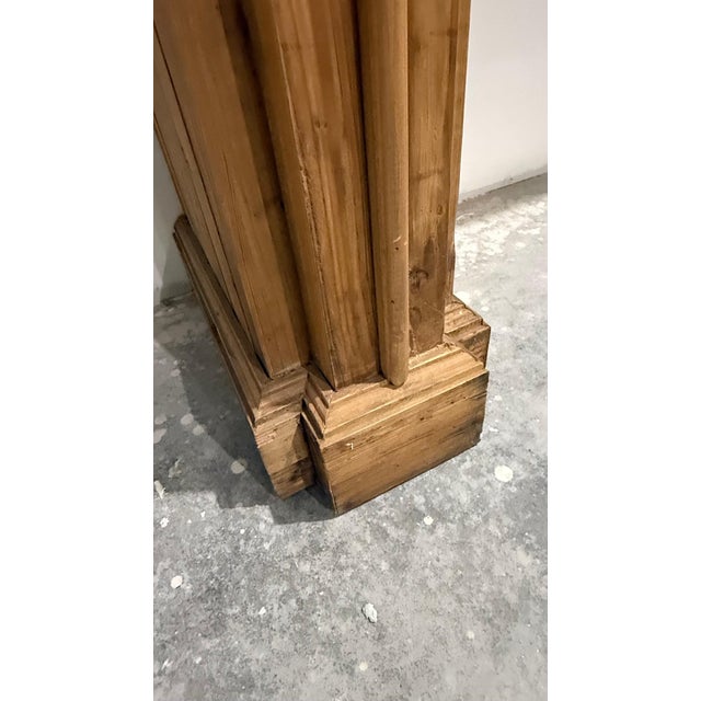 Wood 1990s Reclaimed Wood Fireplace Mantel For Sale - Image 7 of 8