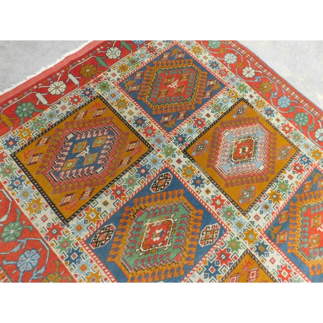 1950s Vintage Persian Rug- 4′ × 6′ For Sale In Los Angeles - Image 6 of 13