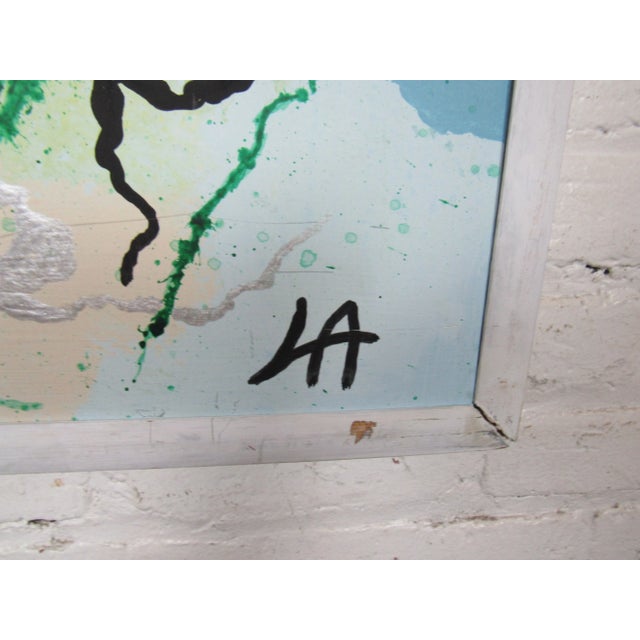 Abstract Framed Abstract Painting Signed by Artist For Sale - Image 3 of 4