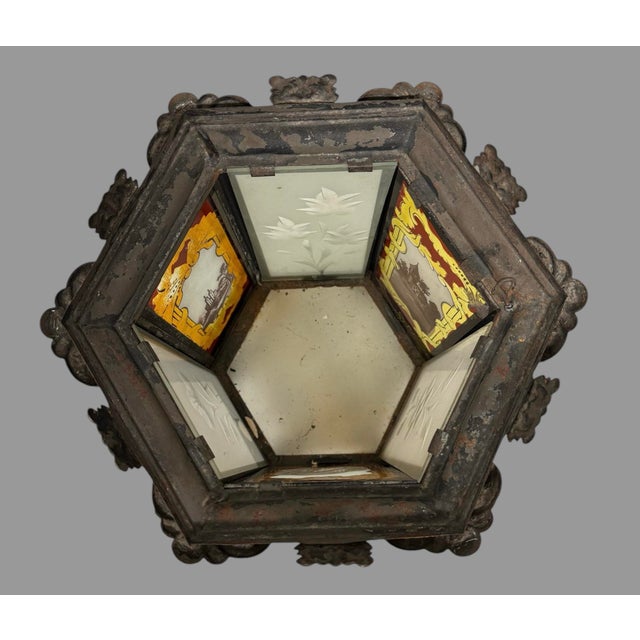 Late 19th Century Glass Hanging Lantern For Sale - Image 6 of 10