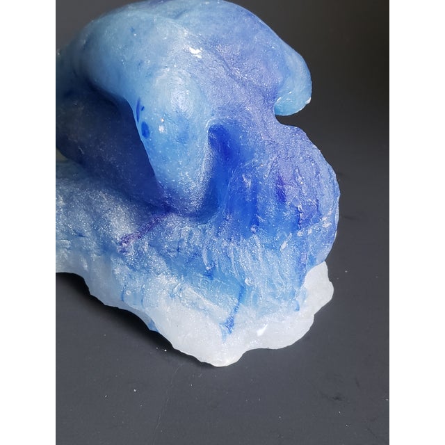 Pate De Verre Glass Woman Figurine Sculpture Signed For Sale - Image 4 of 12