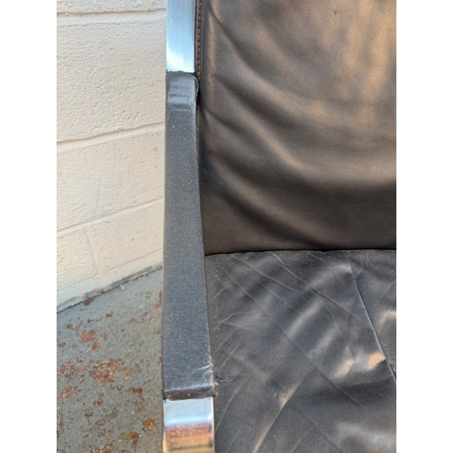 Mid 20th Century Leather and Chrome Armchairs Attributed to Rudolf Glatzel for Walter Knoll For Sale - Image 16 of 18