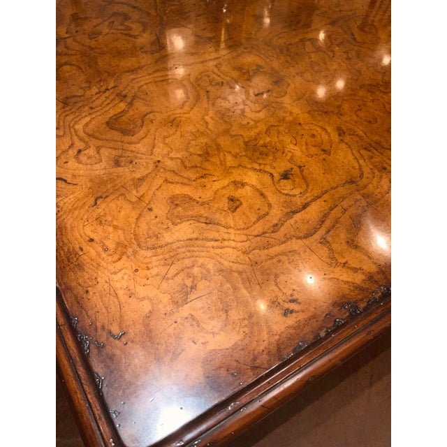 2000 - 2009 Theodore Alexander Transitional Burl Wood Dining Table For Sale - Image 5 of 9