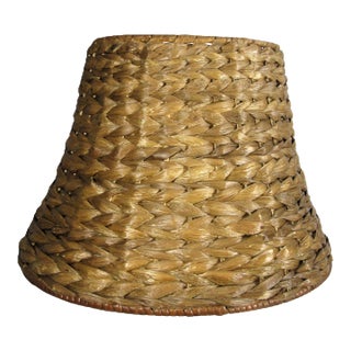 Vintage Water Hyacinth Braided Reed Lamp Shade For Sale