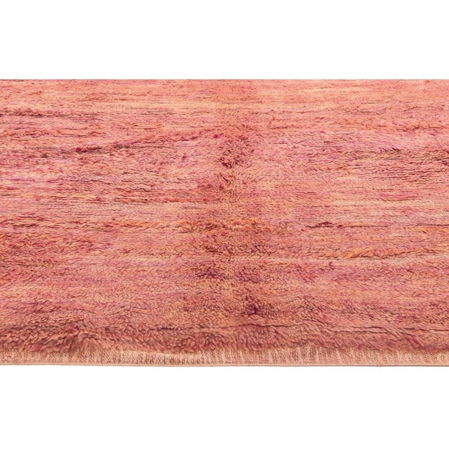 Red Vintage Beni Mrirt Moroccan Rug - 06'07 X 09'09 For Sale - Image 8 of 10