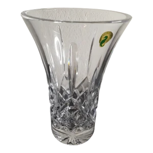 1980s Waterford Crystal Lismore Essence Etched Vase