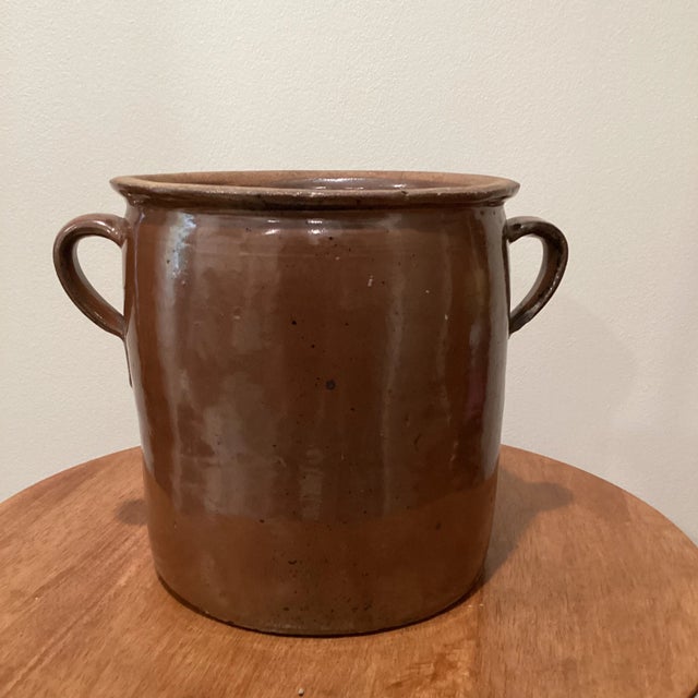 Early 20th Century Storage Can Can Earthware With Earth Glaze For Sale - Image 13 of 13