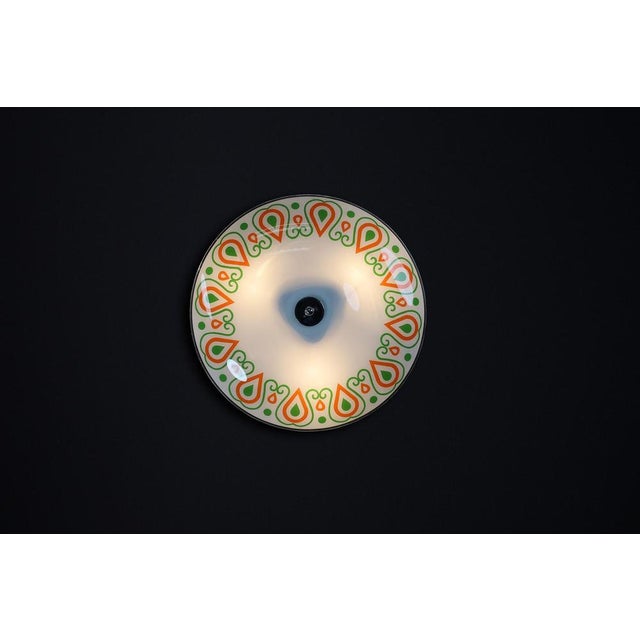 1950s Mid-Century Glass Hanging Pendant or Wall Light, 1958 For Sale - Image 5 of 10