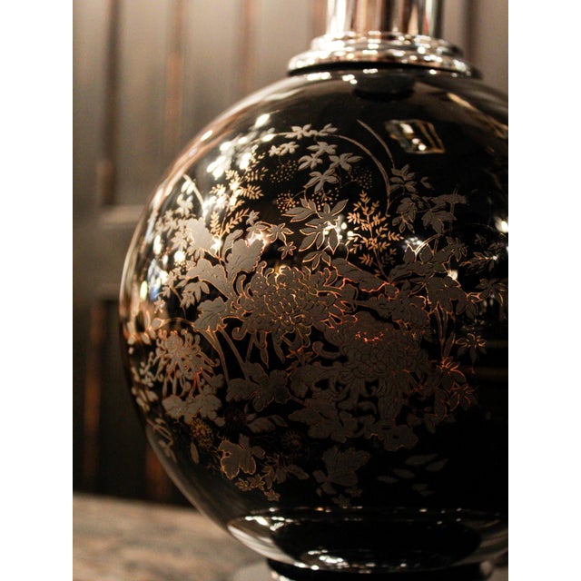Italian Porcelain Sphere Table Lamp, 1970s For Sale - Image 3 of 6