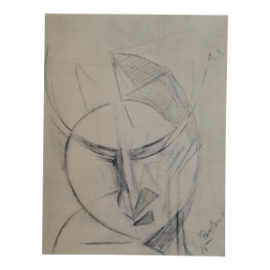 Antoine Pevsner Drawig Fascimile XXe Siecle 1959