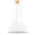 Hudson Valley Lighting Mark D. Sikes Chiswick 3-Light Pendant, Aged Brass/White Plaster For Sale