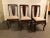 1910s Arts & Crafts Queen Anne Style Oak and Lee Jofa Linen Dining Chairs, Set of 3 For Sale - Image 5 of 13