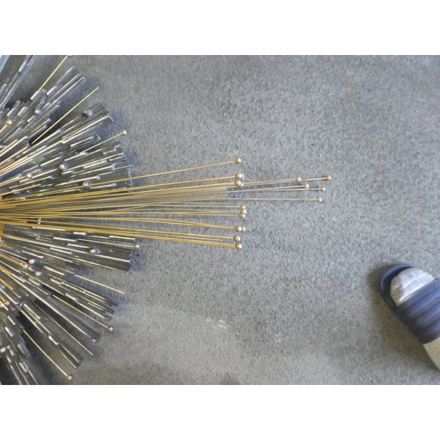 Best Large Biomorphic Steel & Brass Starburst Wall Sculpture For Sale - Image 12 of 13