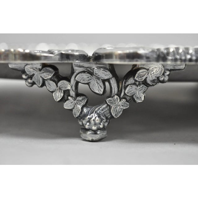 Vintage Sheffield Victorian Silver Plated Oval Platter Tray 25th Anniversary For Sale - Image 9 of 18