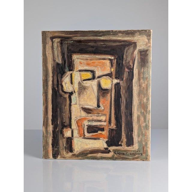 Antonio Calvo Carrión, Portrait, 1970s, Oil Painting on Canvas For Sale - Image 11 of 11