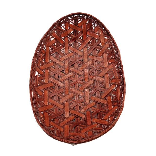 Late 20th Century Japanese Bamboo Ikebana Flower Basket For Sale - Image 5 of 6