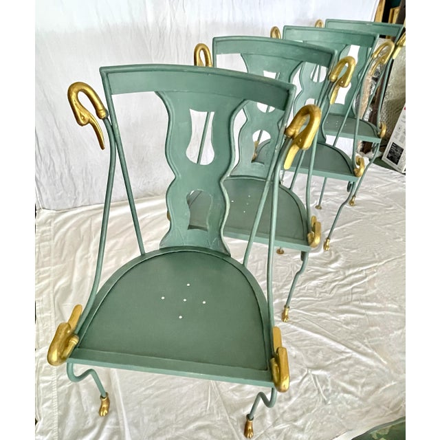 Rare Maison Jansen Gondole Chairs & Table Set, Early 20Th. C For Sale - Image 11 of 18