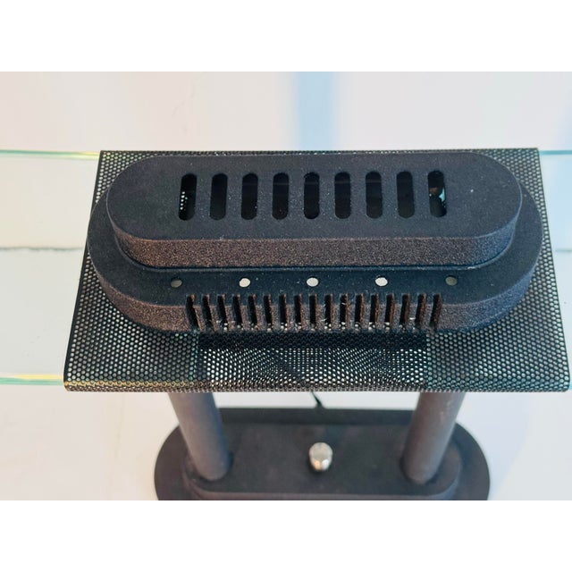 Metal 1980s Robert Sonneman Post Modern Halogen Black Table Lamp For Sale - Image 7 of 12