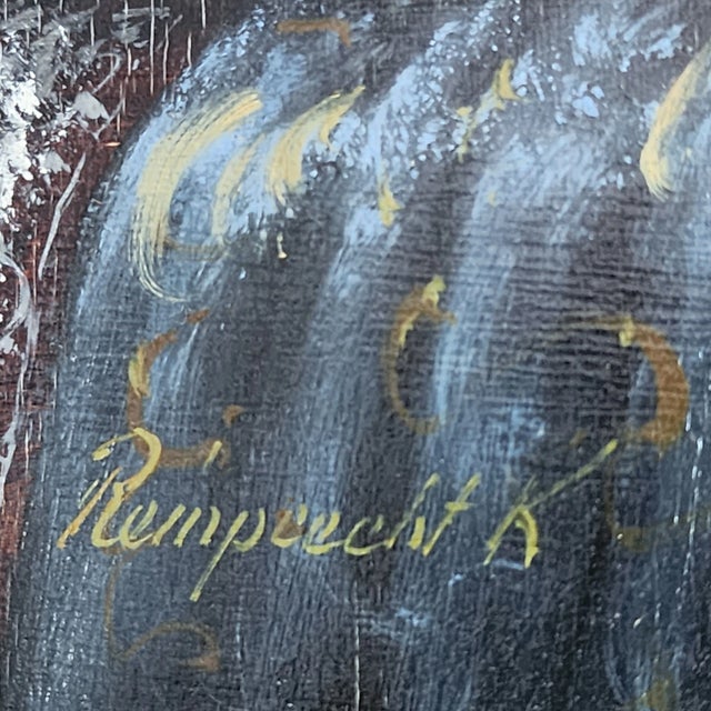 Early 20th Century Original Artist Signed Johan Karoly Reinprecht Ornate Gold Framed Still Life Oil Painting For Sale - Image 4 of 18