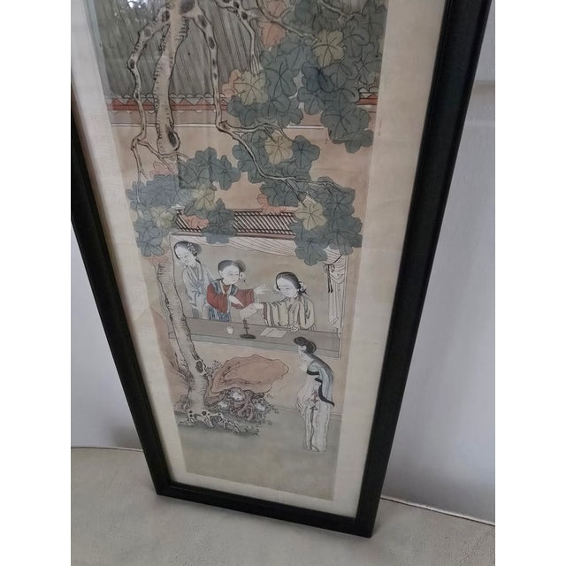 Paint Vintage Chinese Painting Pre Mid Century Masterpiece For Sale - Image 7 of 12