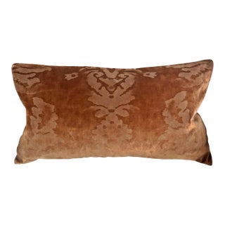 Venezia Rame Velvet Lumbar Pillow For Sale