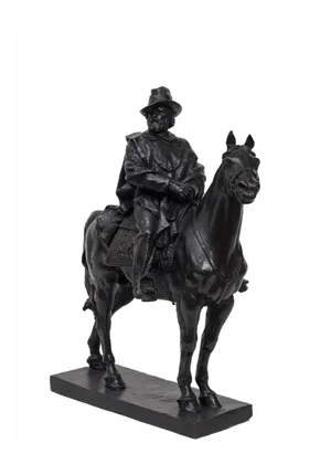 Garibaldi Riding a Horse - Original Bronze Sculpture by Carlo Rivalta Early 1900