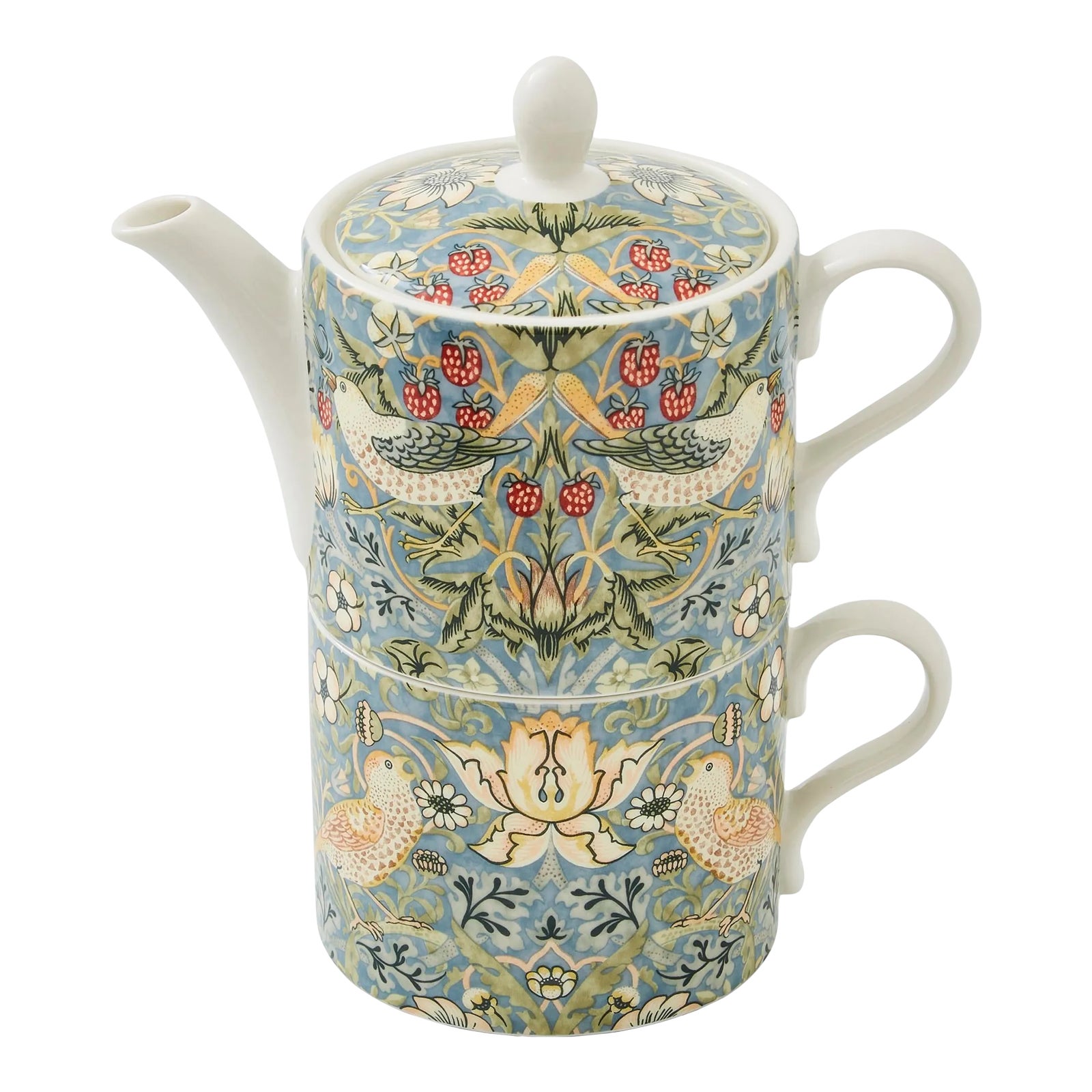 Spode Morris & Co Tea For One 10 oz., Strawberry Thief | Chairish