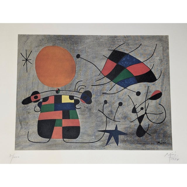 After Joan Miró, The Smile of the Flaming Wings, 1954, Photolithograph For Sale - Image 7 of 8