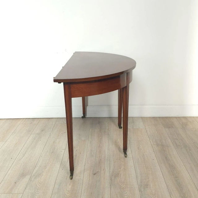 Early 19th Century Georgian Demilune Table, England Circa 1800 For Sale - Image 5 of 9