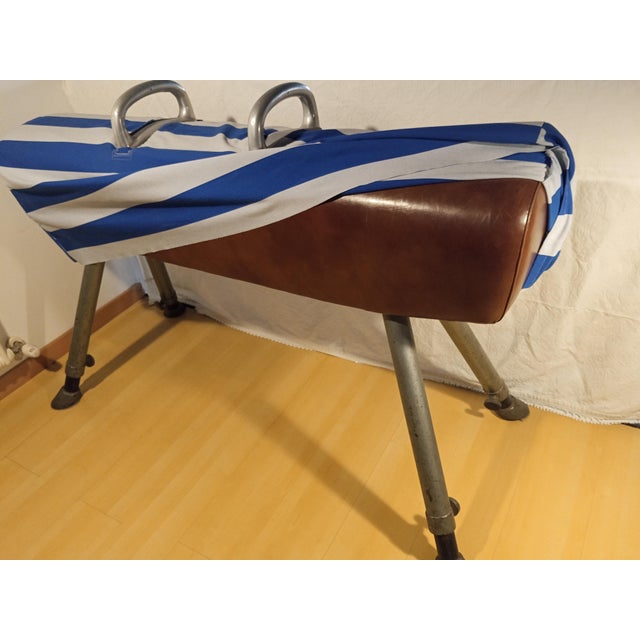 Professional Leather Gym Horse, Italy, 1950s For Sale - Image 15 of 18