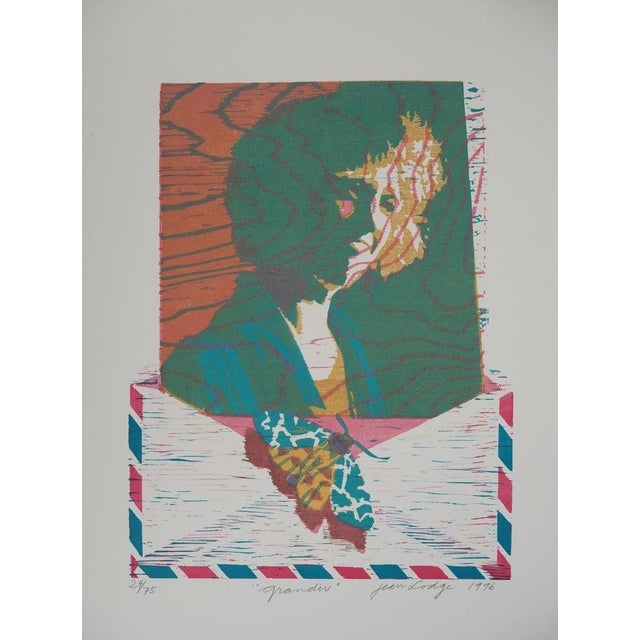 Jean Lodge, Growing Up, 1996, Original Woodcut For Sale - Image 8 of 8