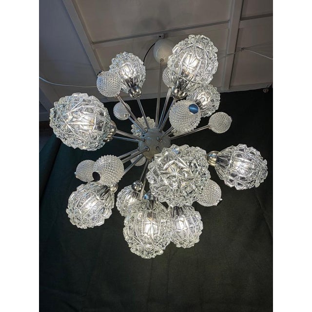 Sputnik Chandelier by Elektrofém ISZ For Sale - Image 9 of 11