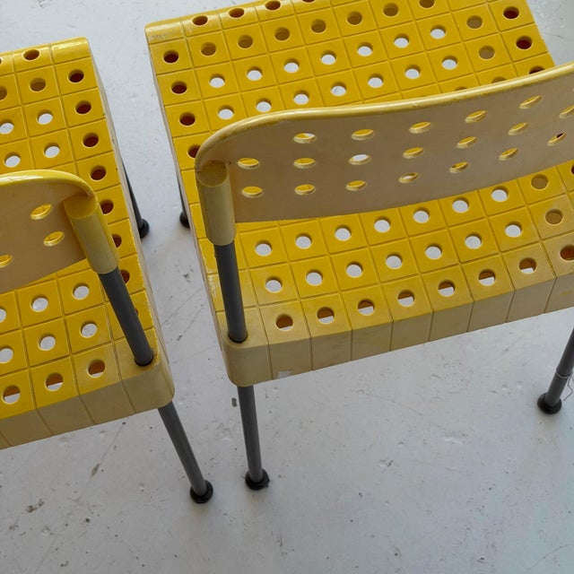 Yellow 1970s Box Chairs by Enzo Mari for Anonima Castelli For Sale - Image 8 of 11