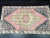 Pink Vintage Geometric Design Turkish Handmade Wool Rug For Sale - Image 8 of 11