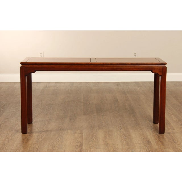 Ethan Allen Canova Campaign Style Sofa Table For Sale - Image 9 of 12