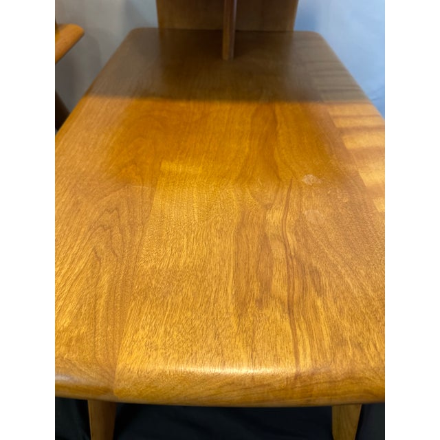 2 MCM Vintage Authentic Heywood-Wakefield Champagne M-308-G Step End Tables For Sale - Image 11 of 12