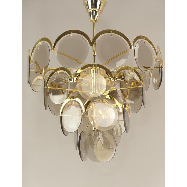 Five-Tier Glass Chandelier from Vistosi, 1970s For Sale - Image 3 of 11