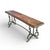 2000 - 2009 Rustic French Cast and Wrought Iron Live Edge Slab Bench For Sale - Image 5 of 8