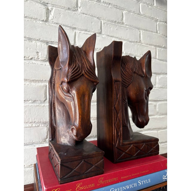 These bookends are hand-carved, unique and a one of a kind item. Excellent condition for age.