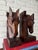 These bookends are hand-carved, unique and a one of a kind item. Excellent condition for age.
